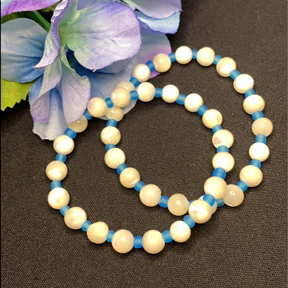 2 Glass Bead Bracelets